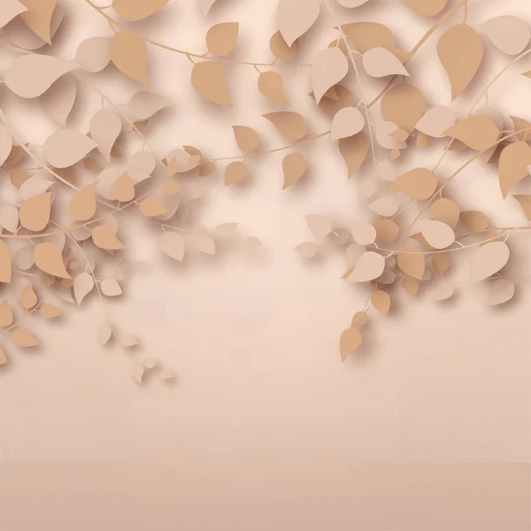 3D枝や葉を持つ抽象的な背景 ベクトル — ストックベクタ