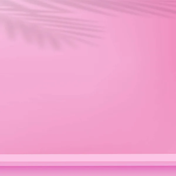 Fond Abstrait Avec Des Podiums Géométriques Couleur Rose Illustration Vectorielle — Image vectorielle