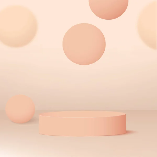 Fundo Abstrato Com Cor Rosa Pódios Geométricos Ilustração Vetorial — Vetor de Stock