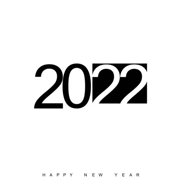 Καλή Χρονιά 2022 Σχεδιασμός Κειμένου Σχεδιασμός Προτύπου Φυλλαδίων Καρτ Ποστάλ — Διανυσματικό Αρχείο