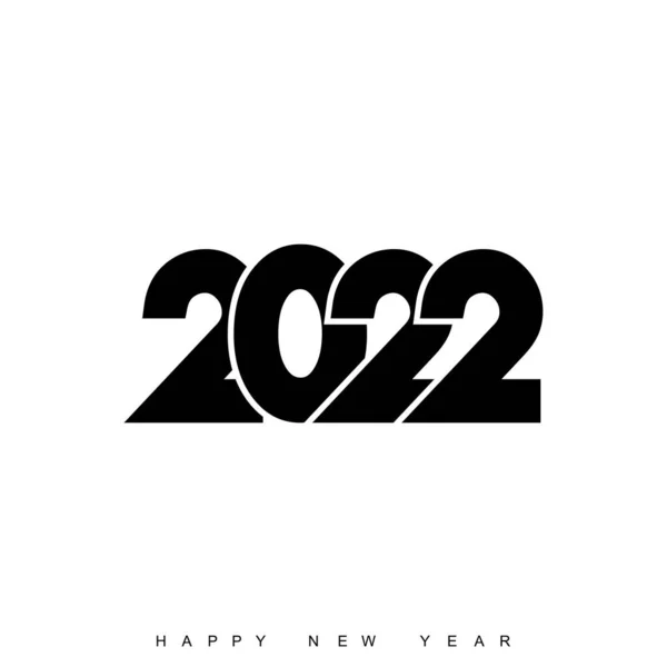 Feliz Año Nuevo 2022 Diseño Texto Diseño Plantilla Folleto Postal — Vector de stock