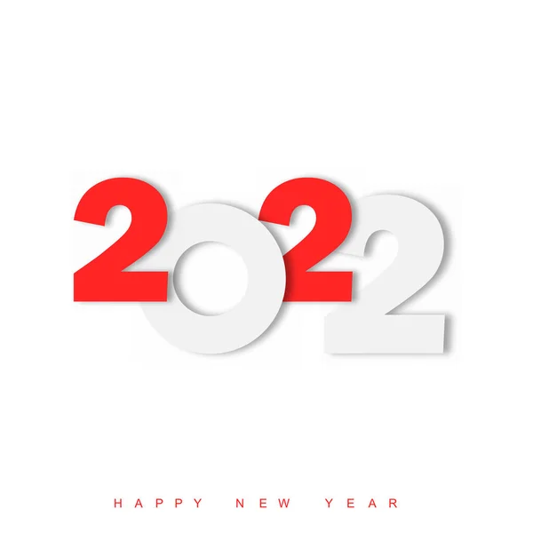 Szczęśliwego Nowego Roku 2022 Projekt Tekstu Projekt Szablonu Broszury Pocztówka — Wektor stockowy