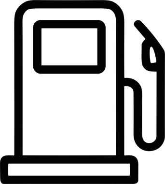 simge illüstrasyon benzin istasyonu vektörü