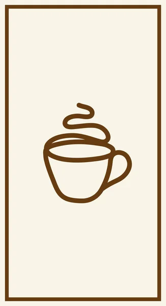 Filiżanka Kawy Plakaty Broszury Jako Ikona Barów Lub Restauracji — Zdjęcie stockowe