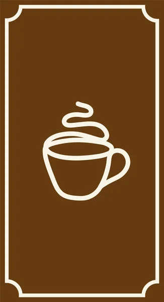 ポスター パンフレット アイコンとして バーやレストランのためのコーヒーカップ — ストック写真
