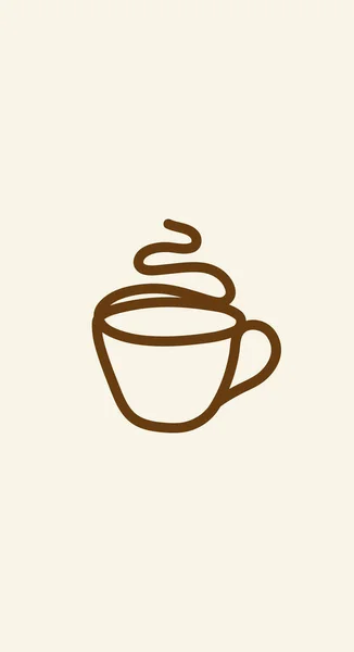 Una Taza Café Para Folletos Carteles Como Icono Para Bares — Archivo Imágenes Vectoriales