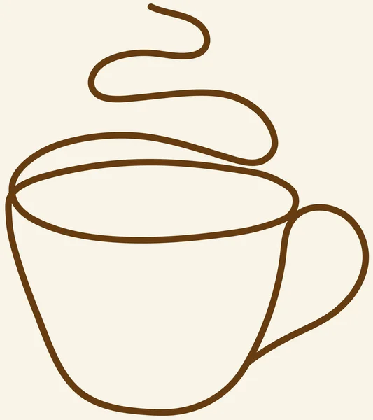 Una Taza Café Para Folletos Carteles Como Icono Para Bares — Archivo Imágenes Vectoriales