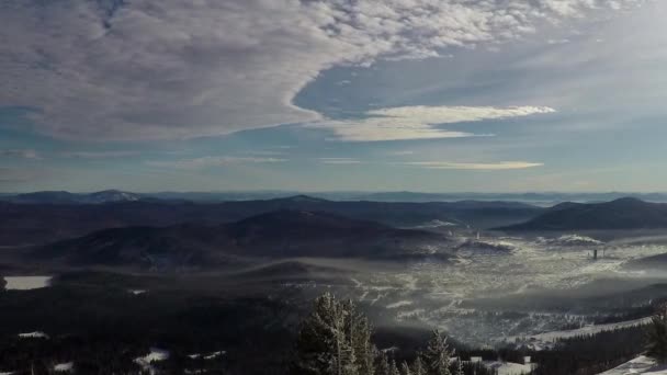 Time-laps in winter bergen, — Stockvideo