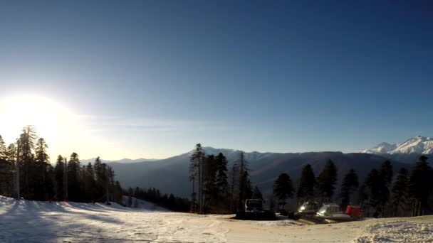 Time-laps in winter bergen, — Stockvideo