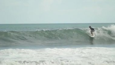 Sörfçü bir dalga sürmek