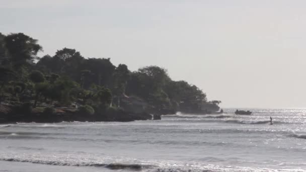 Paseos de Surfistas en el Agua — Vídeos de Stock