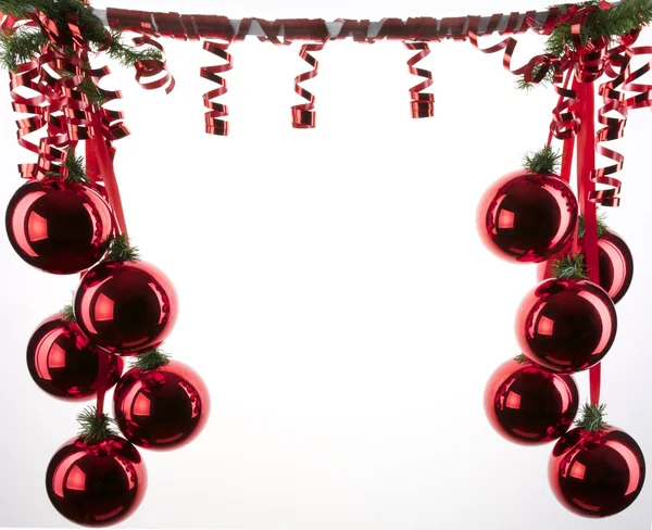 Pelotas rojas2 en el árbol de Navidad —  Fotos de Stock