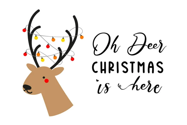 Oh Deer It S Christmas 2022 18 Oh Deer Christmas Is Here Vector Images, Oh Deer Christmas Is Here  Illustrations | Depositphotos