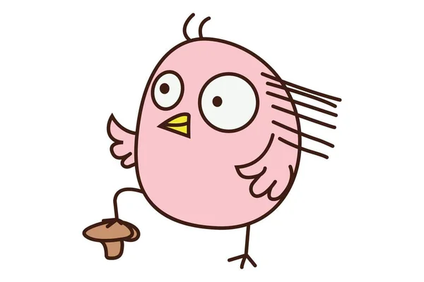 Vector Cartoon Illustratie Van Schattige Chick Geïsoleerd Witte Achtergrond — Stockvector