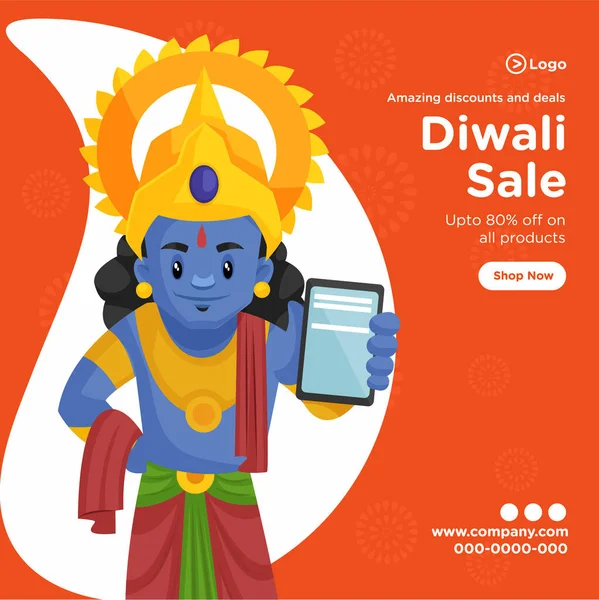 Amazing Discount Deals Diwali Sale Banner Design Vector Graphic Illustration — Stock Vector