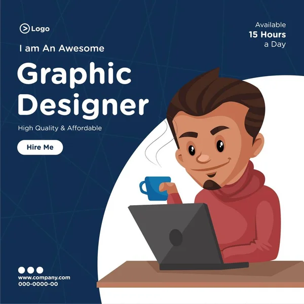 Banner Design Design Gráfico Desenho Animado Estilo Ilustração Ilustração Vetorial —  Vetores de Stock