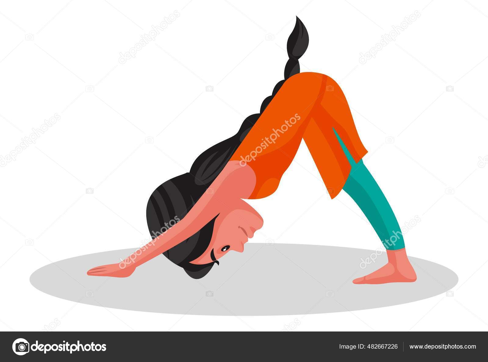 10 yoga poses for your mind Royalty Free Vector Image