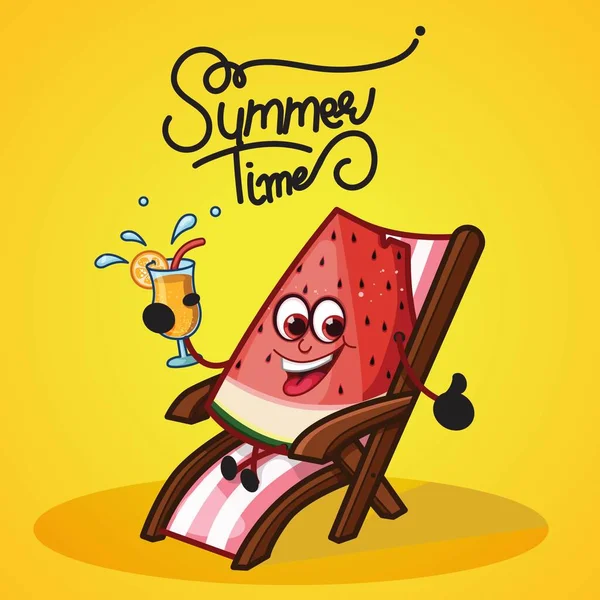 Sommerzeit Banner Design Vorlage Vektorgrafische Illustration — Stockvektor