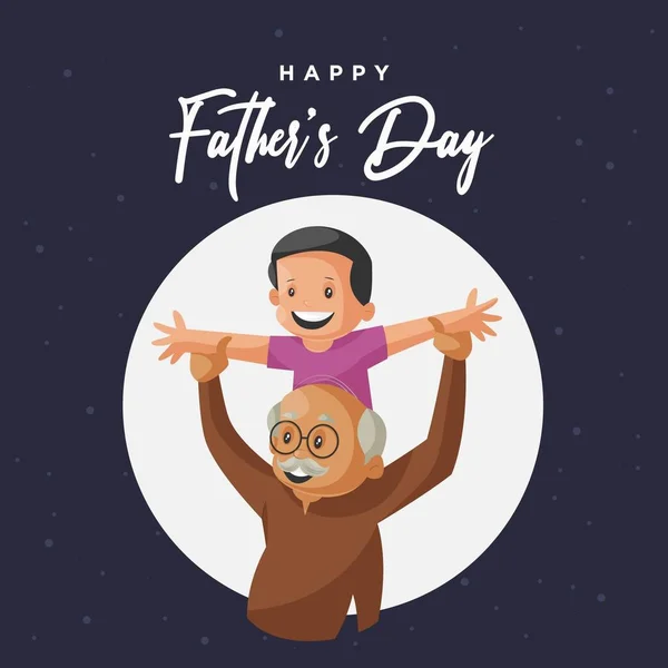 Banner Design Happy Father Day Template Vector Graphic Illustration —  Vetores de Stock