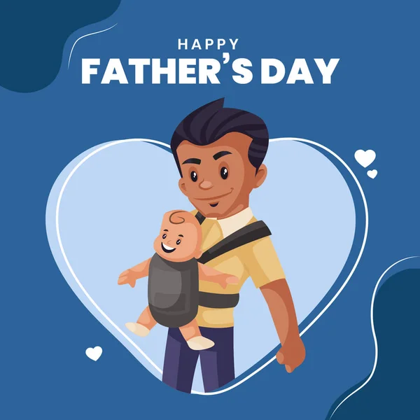 Happy Father Day Banner Design Template Vector Graphic Illustration — Stockový vektor