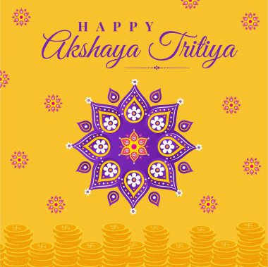 Banner design of Akshaya Tritiya festival template. Vector graphic illustration. clipart