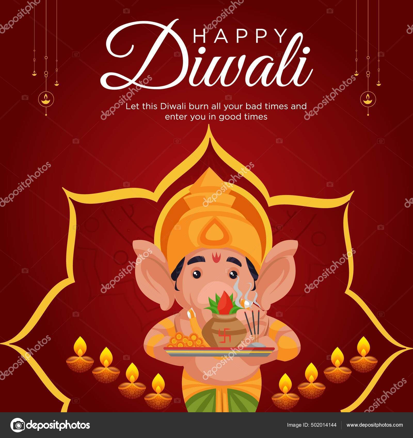 Banner Design Indian Festival Happy Diwali Template Stock Vector Image by  ©F1Digitals #502014144