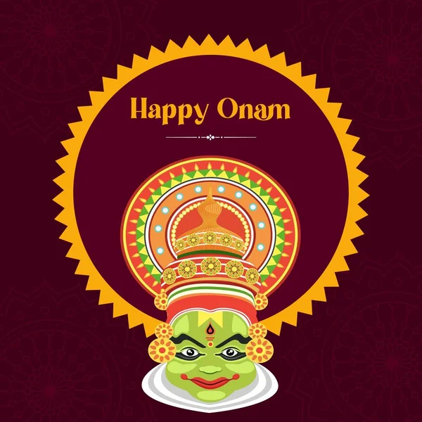 Happy Onam Festival Banner Design Vorlage — Stockvektor