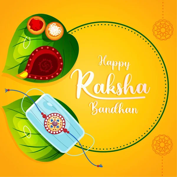 Banner Diseño Feliz Raksha Bandhan Plantilla — Archivo Imágenes Vectoriales
