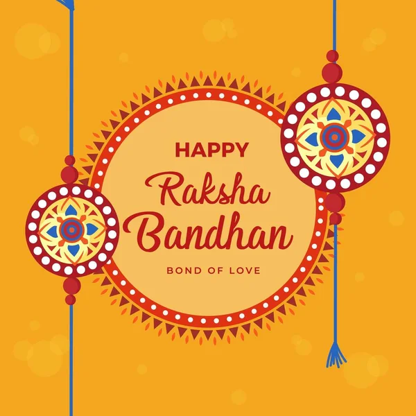 Banner Diseño Feliz Raksha Bandhan Plantilla Del Festival Indio — Archivo Imágenes Vectoriales