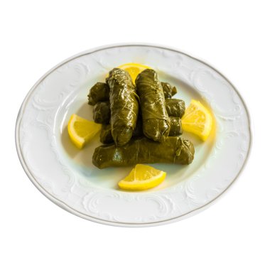 Asma yaprakları terbiyeli pirinç ile dolması dolma