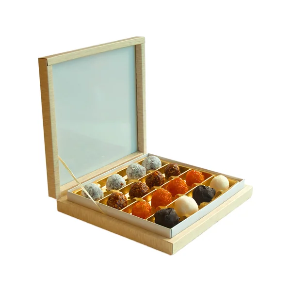 Sweet balls in a fancy box — Stock Photo, Image