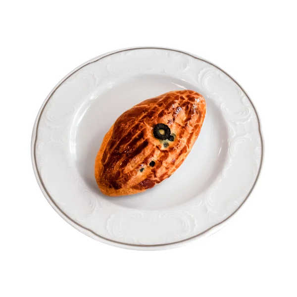 Pastelaria turca tradicional em uma placa branca — Fotografia de Stock