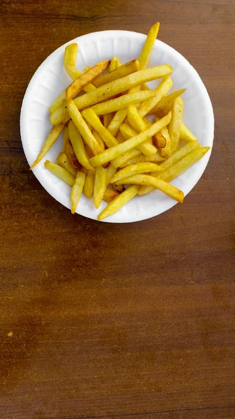 French Fries on a Wooden Table — Stock Photo, Image