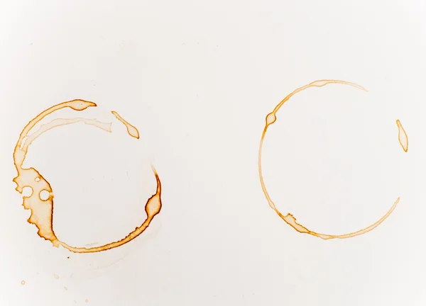 Coffee Stains on a White Background — Stock Photo, Image