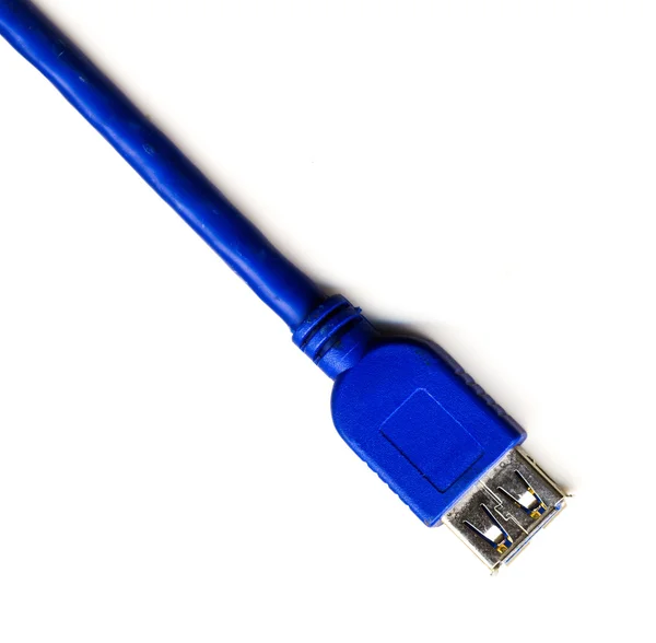 Mavi Usb 3.0 kablosu — Stok fotoğraf