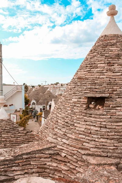 Alberobello Włochy Czerwca 2014 Widok Stożkowy Dach Miejscowości Trulli Alberobello — Zdjęcie stockowe