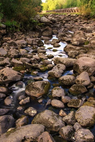 The stone river in Finland, near the city of Kankaanp   ,which comes to spawning salmon