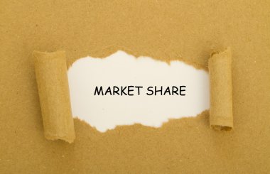 Pazar payı yazıt karton delik içinde