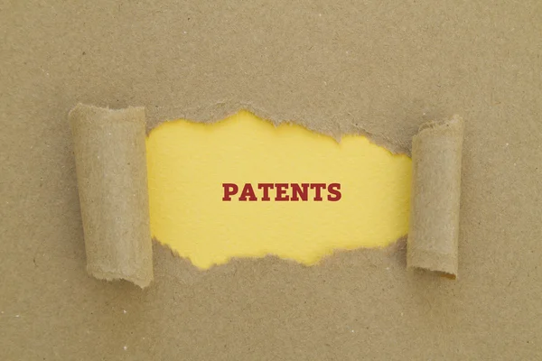 Patent yazıt karton delik içinde