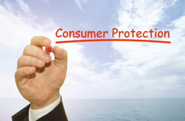 tüketici koruma yazma işadamı kadeh kırpılmış yazıt gökyüzü önünde