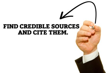 kırpılan yazma işadamı güvenilir kaynaklardan bulmak ve onları üzerinde beyaz izole Yazıtı alıntı