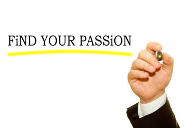 işadamı yazma kırpılmış atış beyaz üzerinde izole tutku yazıt bulmak