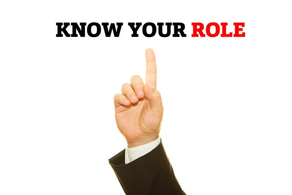İşadamı el Your rolü biliyor saydam silme tahtaya yazma