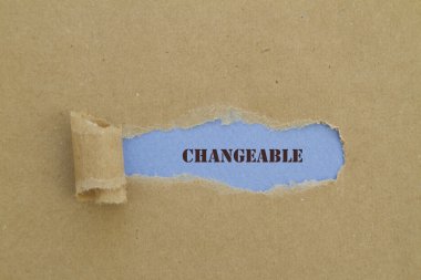 Karton delik içinde değiştirilebilir yazıt