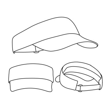 Klasik beyaz şapka çizimi, spor ya da boş zamanlarında yüzü güneş ışığından korumak için ideal.