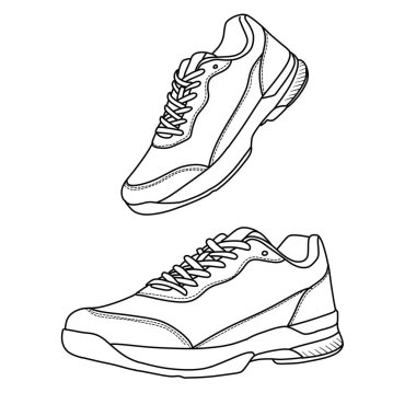 Bir boks ringinin siyah beyaz çizimi, halatlar, köşe direkleri ve spor ve dövüş temaları için uygun yükseltilmiş bir platform.