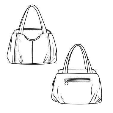 Şık el çantası tasarımları koleksiyonu, modern moda aksesuarları, günlük kullanım için parlak çizgiler ve pratik özellikler..