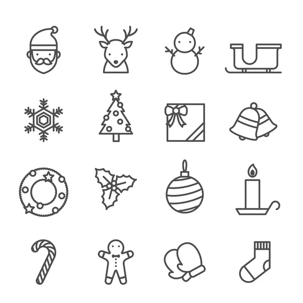 Conjunto de iconos de Navidad — Archivo Imágenes Vectoriales