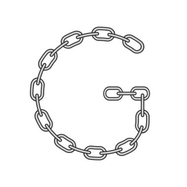 Alfabe zincir mektup G, ayarla