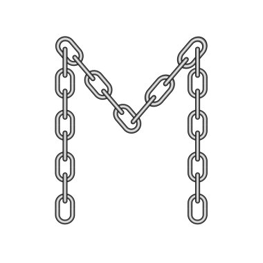 Alfabe zincirindeki harf M, ayarla